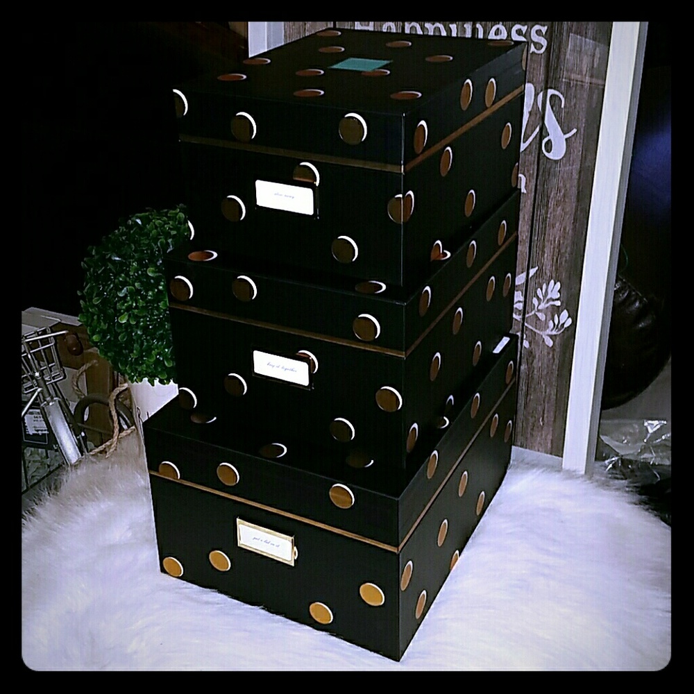 Kate spade nesting boxes scattered dots set